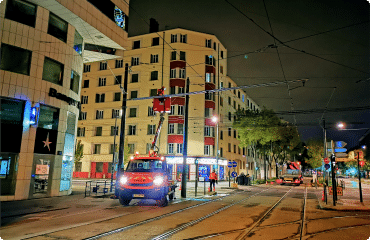 travaux tram de montpellier g-catline entreprise de maintenance caténaire